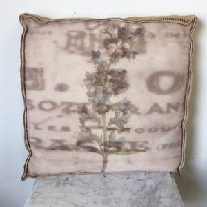 NWOT French Naturalist Botanical Box Pillow